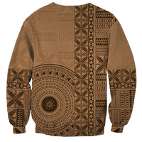 Fakaalofa Lahi Atu Niue Sweatshirt Vintage Hiapo Pattern Brown Version LT14 - Polynesian Pride