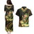 Hawaii Saint Patrick's Day Couples Matching Puletasi and Hawaiian Shirt Ukulele Leprechaun Hau'Oli Maoli Oe!