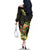 Hawaii Saint Patrick's Day Family Matching Off The Shoulder Long Sleeve Dress and Hawaiian Shirt Ukulele Leprechaun Hau'Oli Maoli Oe!