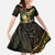 Hawaii Saint Patrick's Day Family Matching Off Shoulder Maxi Dress and Hawaiian Shirt Ukulele Leprechaun Hau'Oli Maoli Oe!
