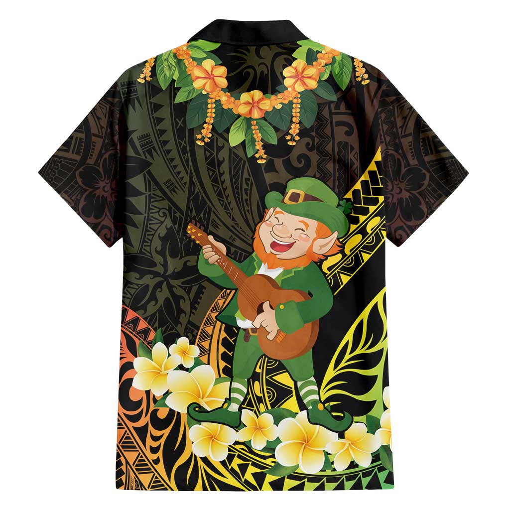 Hawaii Saint Patrick's Day Family Matching Tank Maxi Dress and Hawaiian Shirt Ukulele Leprechaun Hau'Oli Maoli Oe!
