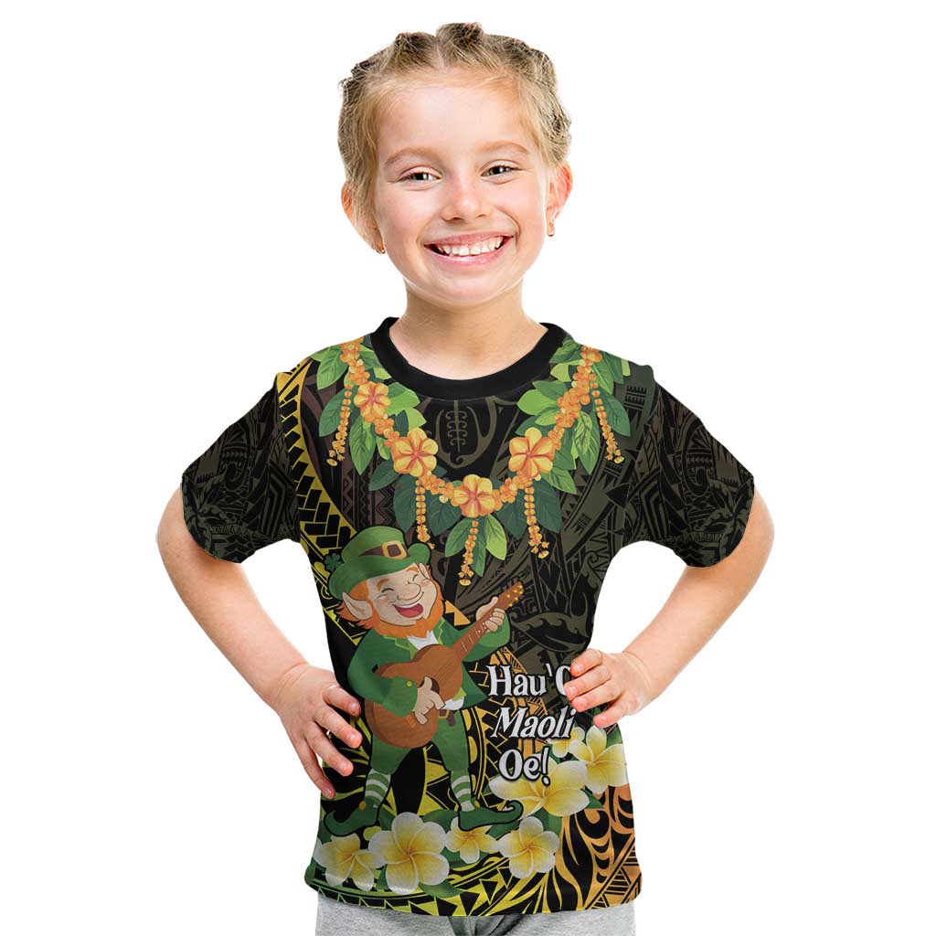 Hawaii Saint Patrick's Day Kid T Shirt Ukulele Leprechaun Hau'Oli Maoli Oe! LT14 Reggae - Polynesian Pride