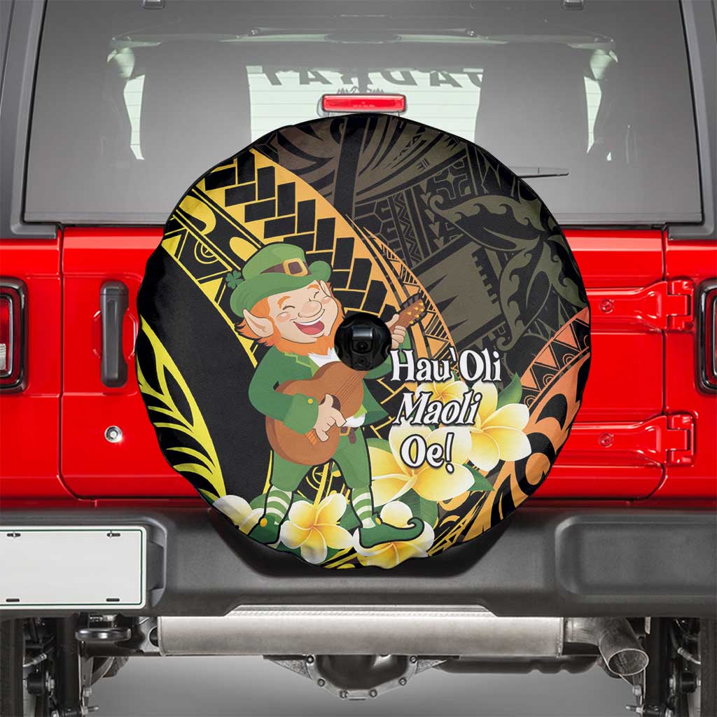 Hawaii Saint Patrick's Day Spare Tire Cover Ukulele Leprechaun Hau'Oli Maoli Oe!