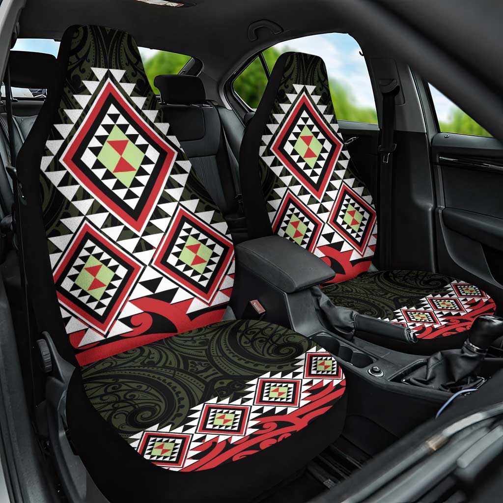 Kia Ora Aotearoa Car Seat Cover 2025 Pasifika Maori Taniko Motifs