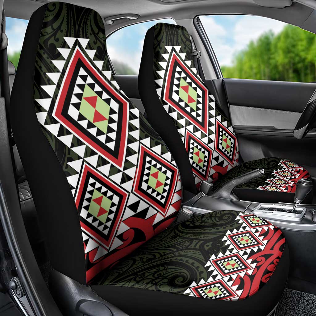 Kia Ora Aotearoa Car Seat Cover 2025 Pasifika Maori Taniko Motifs