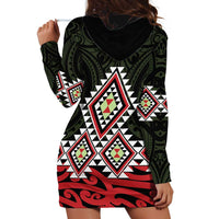 Kia Ora Aotearoa Hoodie Dress 2025 Pasifika Maori Taniko Motifs