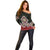 Kia Ora Aotearoa Off Shoulder Sweater 2025 Pasifika Maori Taniko Motifs