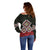 Kia Ora Aotearoa Off Shoulder Sweater 2025 Pasifika Maori Taniko Motifs