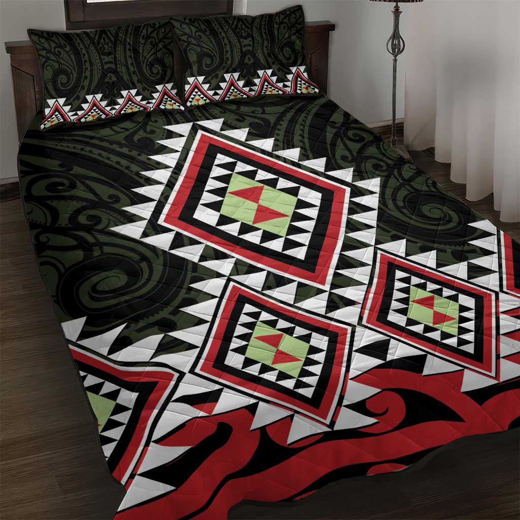 Kia Ora Aotearoa Quilt Bed Set 2025 Pasifika Maori Taniko Motifs