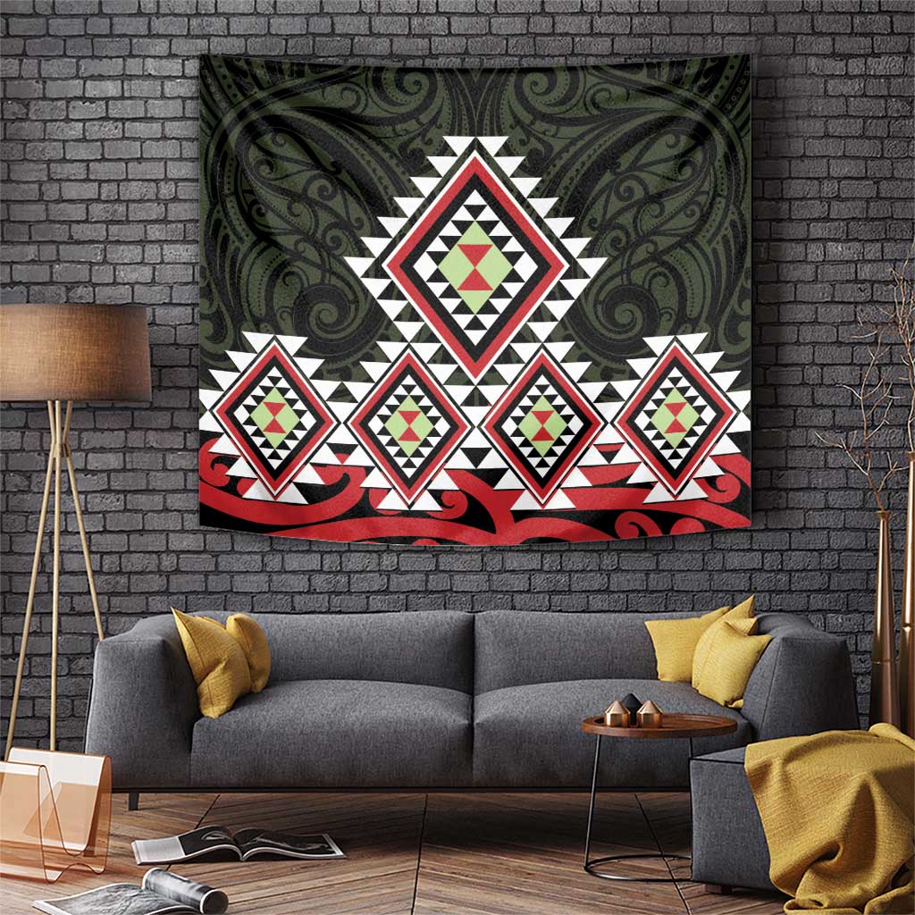 Kia Ora Aotearoa Tapestry 2025 Pasifika Maori Taniko Motifs LT14 Black - Polynesian Pride