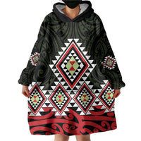 Kia Ora Aotearoa Wearable Blanket Hoodie 2025 Pasifika Maori Taniko Motifs