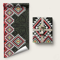 Kia Ora Aotearoa Wrapping Paper 2025 Pasifika Maori Taniko Motifs - Polynesian Pride