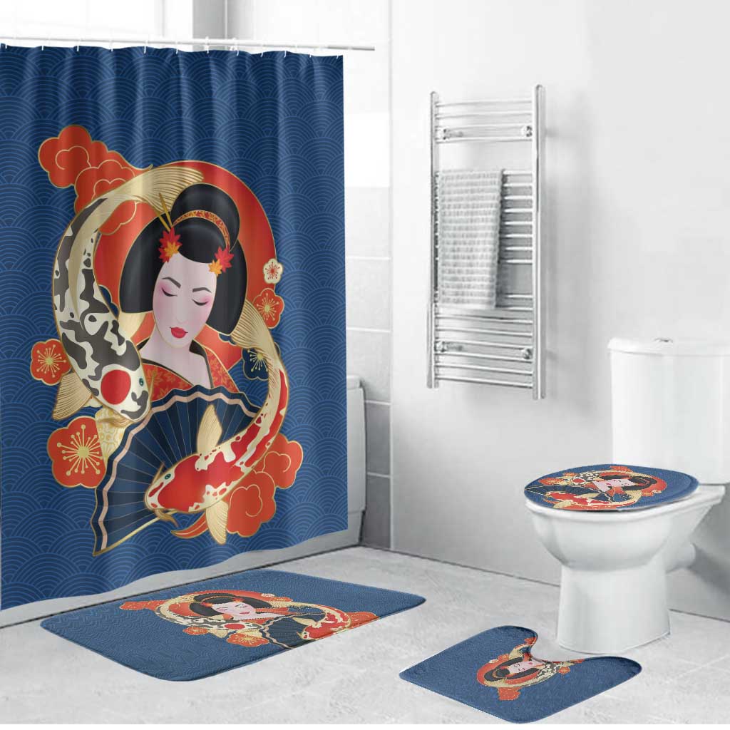 fish bathroom accessories Japanese Geisha Koi Set Cherry Blossoms Blue Seigaiha Pattern Would you like to add trout and redfish marks?:Mississippi 0026 drying technology PENN WARII30 Warfare II
