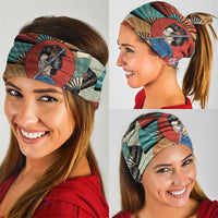 Japanese Geisha Katana Neck Gaiter Japan Sensu Seigaiha Pattern - Polynesian Pride