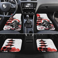 Japanese Samurai Warrior Enso Car Mats Japan Pagoda Sakura Watercolor - Polynesian Pride