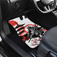 Japanese Samurai Warrior Enso Car Mats Japan Pagoda Sakura Watercolor - Polynesian Pride