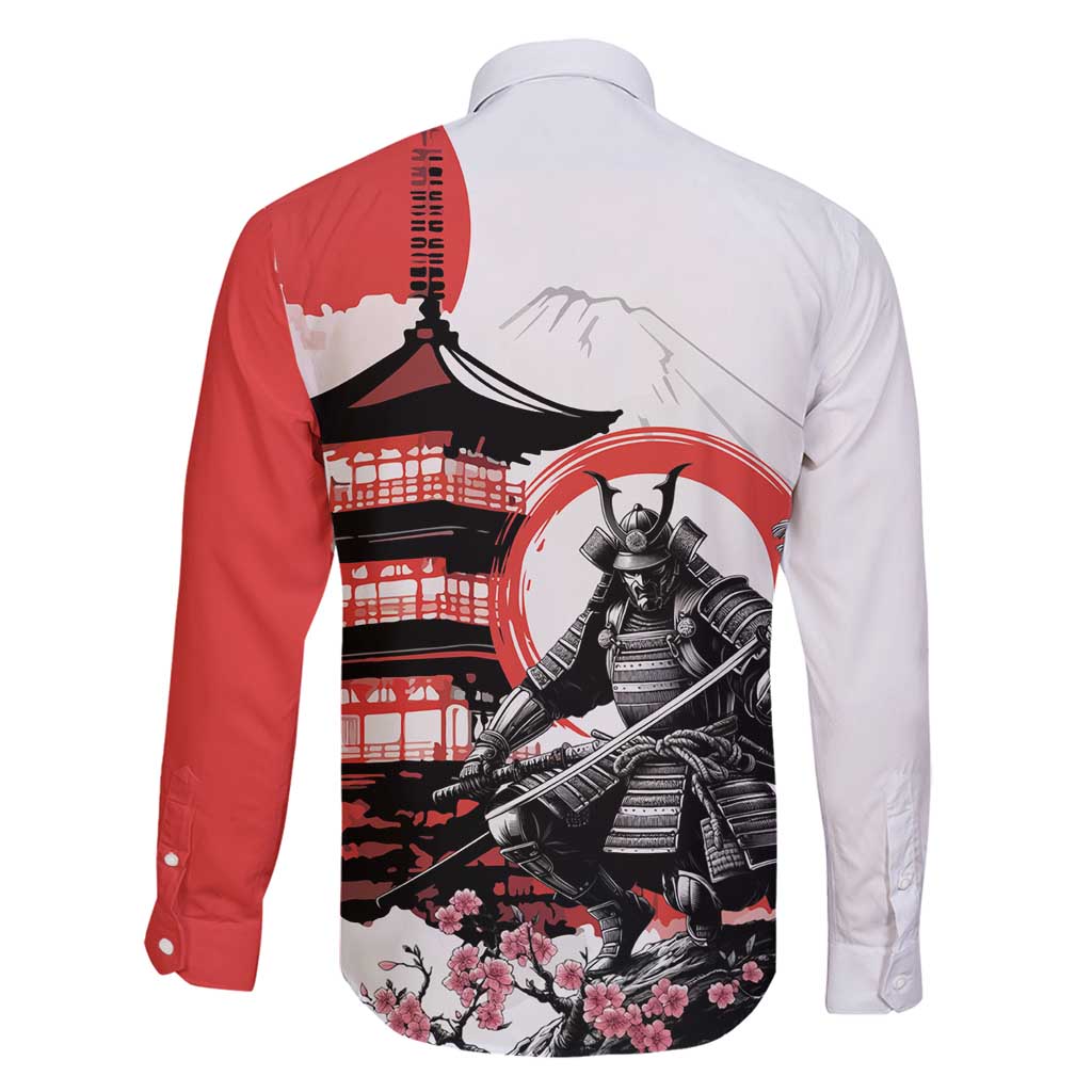 Japanese Samurai Warrior Enso Family Matching Summer Maxi Dress and Hawaiian Shirt Japan Pagoda Sakura Watercolor - Polynesian Pride