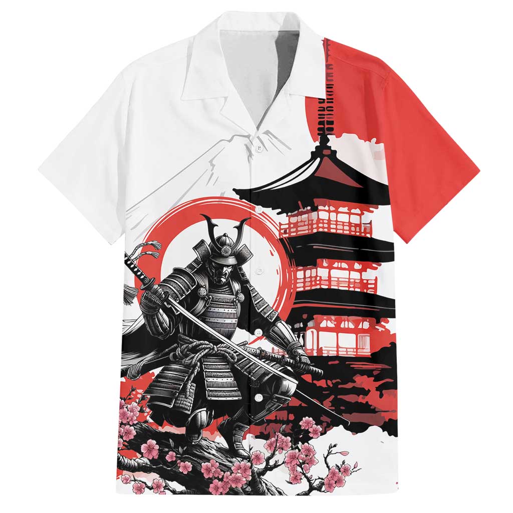Japanese Samurai Warrior Enso Family Matching Tank Maxi Dress and Hawaiian Shirt Japan Pagoda Sakura Watercolor - Polynesian Pride