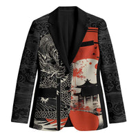 Japanese Dragon Katana Enso Blazer Japan Pagoda Seamless Cloud - Polynesian Pride