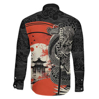 Japanese Dragon Katana Enso Family Matching Tank Maxi Dress and Hawaiian Shirt Japan Pagoda Seamless Cloud - Polynesian Pride