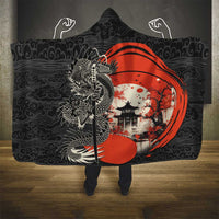 Japanese Dragon Katana Enso Hooded Blanket Japan Pagoda Seamless Cloud - Polynesian Pride