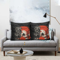Japanese Dragon Katana Enso Pillow Cover Japan Pagoda Seamless Cloud - Polynesian Pride