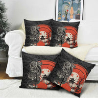 Japanese Dragon Katana Enso Pillow Cover Japan Pagoda Seamless Cloud - Polynesian Pride