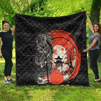 Japanese Dragon Katana Enso Quilt Japan Pagoda Seamless Cloud - Polynesian Pride