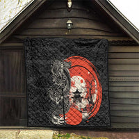 Japanese Dragon Katana Enso Quilt Japan Pagoda Seamless Cloud - Polynesian Pride