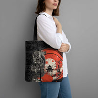 Japanese Dragon Katana Enso Tote Bag Japan Pagoda Seamless Cloud - Polynesian Pride