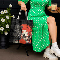 Japanese Dragon Katana Enso Tote Bag Japan Pagoda Seamless Cloud - Polynesian Pride