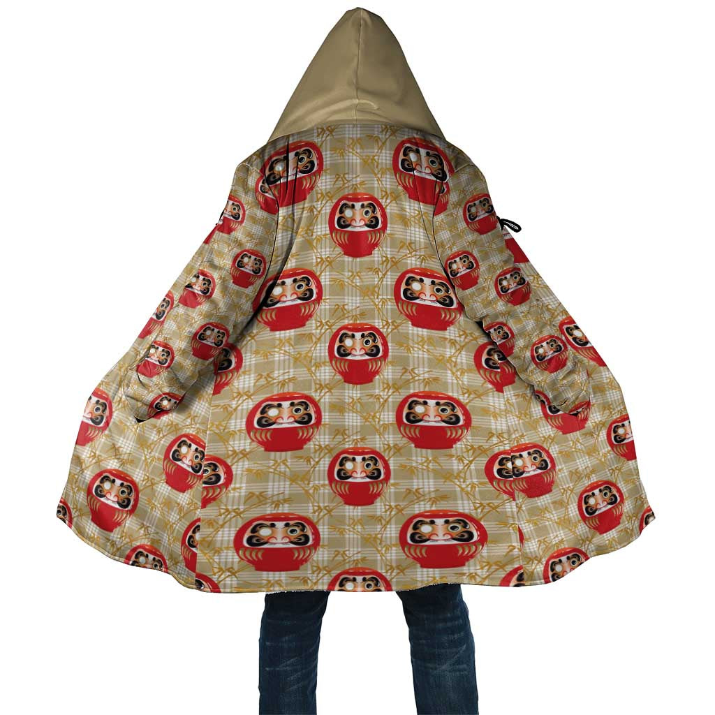 Japanese Daruma Doll Cloak Palaka With Seamless Bamboo Pattern - Polynesian Pride