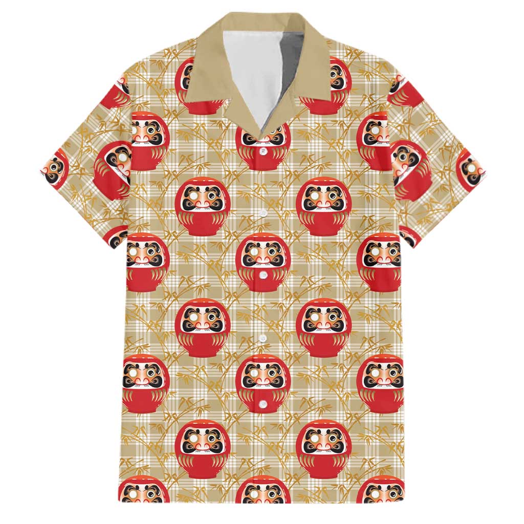 Japanese Daruma Doll Family Matching Mermaid Dress and Hawaiian Shirt Palaka With Seamless Bamboo Pattern - Polynesian Pride