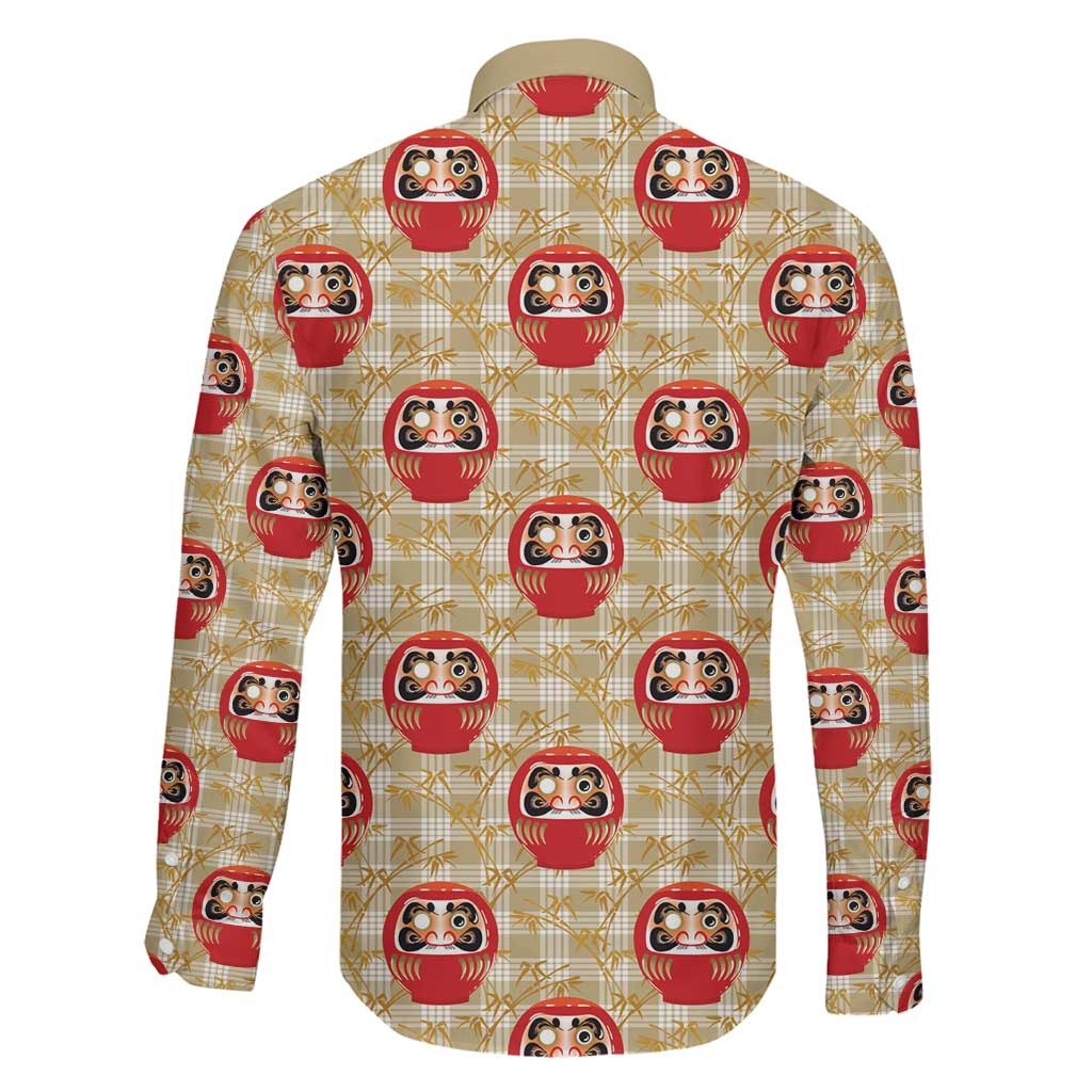 Japanese Daruma Doll Family Matching Mermaid Dress and Hawaiian Shirt Palaka With Seamless Bamboo Pattern - Polynesian Pride