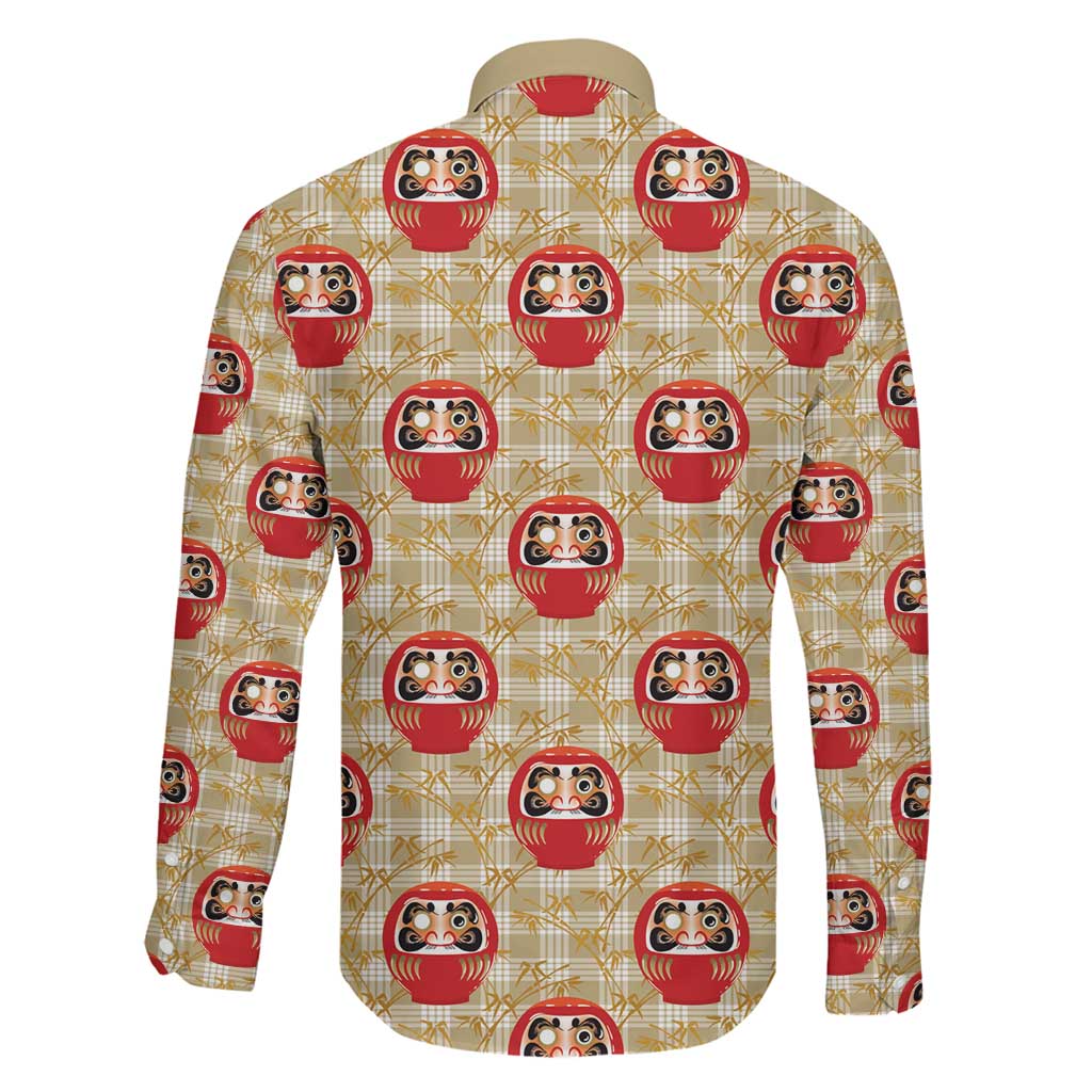 Japanese Daruma Doll Family Matching Puletasi and Hawaiian Shirt Palaka With Seamless Bamboo Pattern - Polynesian Pride