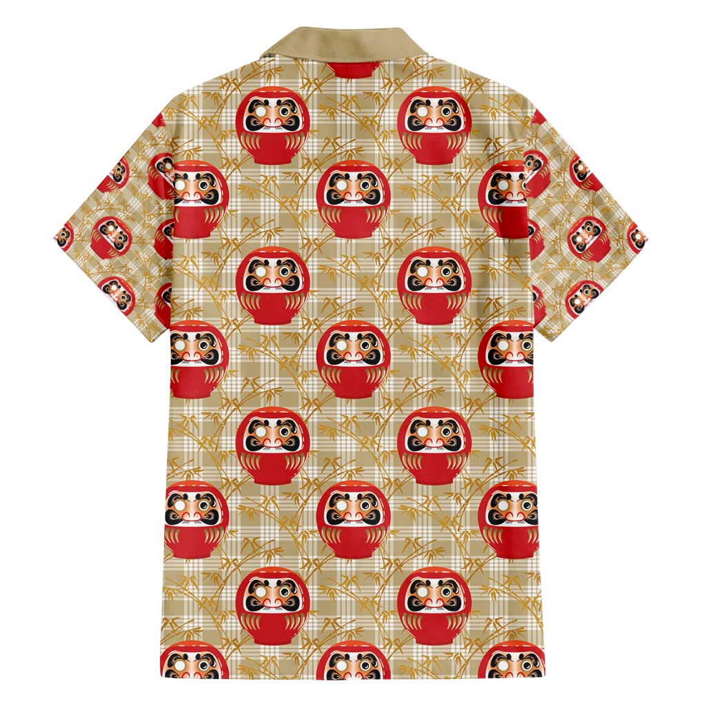 Japanese Daruma Doll Family Matching Tank Maxi Dress and Hawaiian Shirt Palaka With Seamless Bamboo Pattern - Polynesian Pride