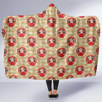 Japanese Daruma Doll Hooded Blanket Palaka With Seamless Bamboo Pattern - Polynesian Pride