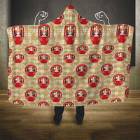 Japanese Daruma Doll Hooded Blanket Palaka With Seamless Bamboo Pattern - Polynesian Pride