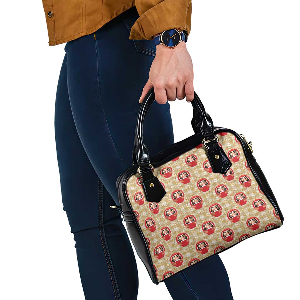 Japanese Daruma Doll Shoulder Handbag Palaka With Seamless Bamboo Pattern LT14 - Polynesian Pride