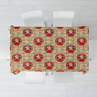 Japanese Daruma Doll Tablecloth Palaka With Seamless Bamboo Pattern - Polynesian Pride