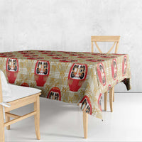 Japanese Daruma Doll Tablecloth Palaka With Seamless Bamboo Pattern - Polynesian Pride