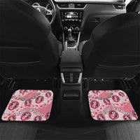 Japanese Daruma Doll Palaka Car Mats Cherry Blossoms With Shell Lei - Polynesian Pride