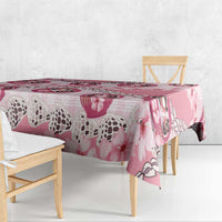 Japanese Daruma Doll Palaka Tablecloth Cherry Blossoms With Shell Lei - Polynesian Pride