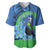New Zealand Chatham Islands Baseball Jersey Wharekauri Forget Me Not With Black Robin