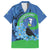 New Zealand Chatham Islands Family Matching Long Sleeve Bodycon Dress and Hawaiian Shirt Wharekauri Forget Me Not With Black Robin