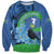New Zealand Chatham Islands Sweatshirt Wharekauri Forget Me Not With Black Robin