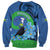 New Zealand Chatham Islands Sweatshirt Wharekauri Forget Me Not With Black Robin