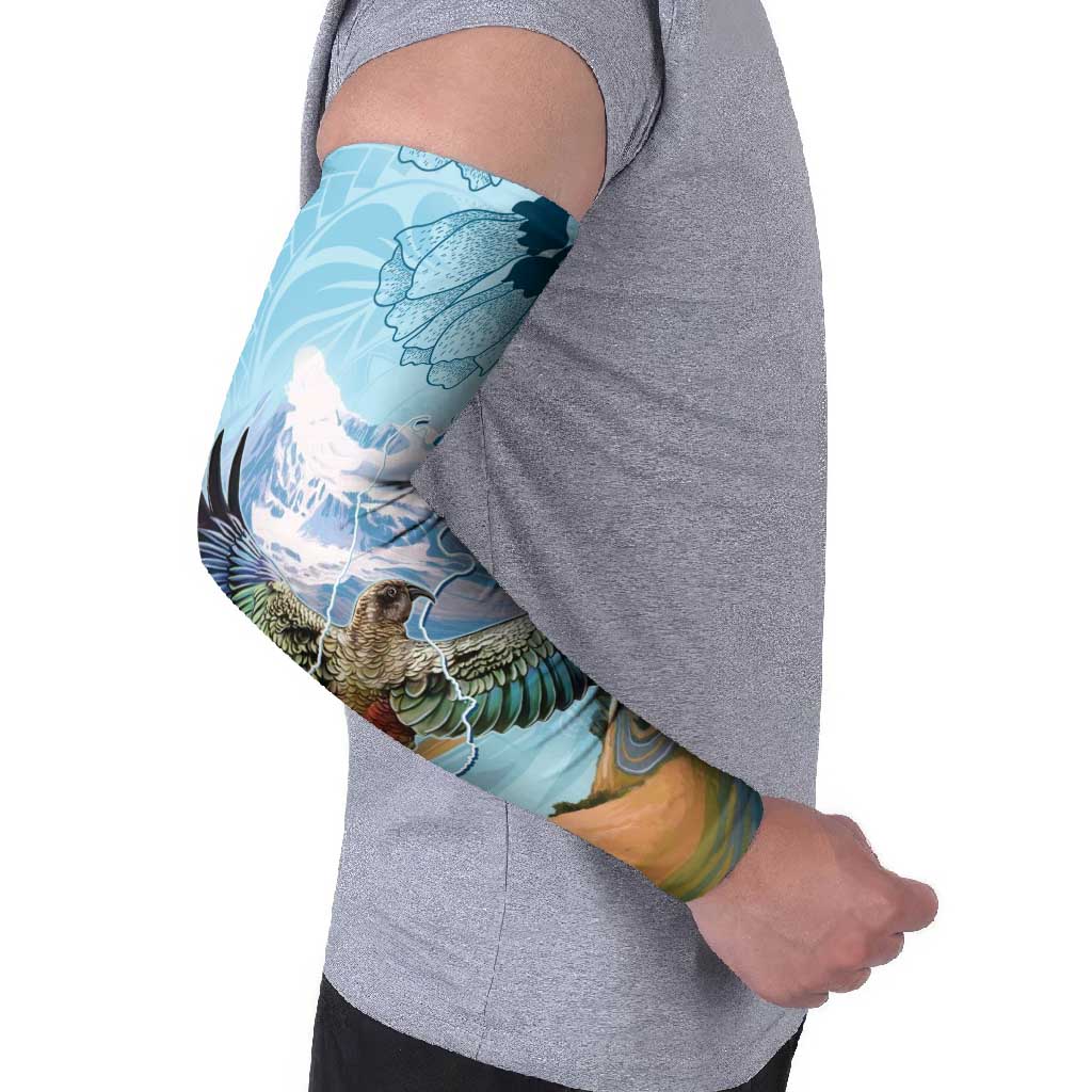 New Zealand South Island Arm Sleeves Te Waipounamu Aoraki Kea Bird - Polynesian Pride