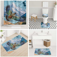 New Zealand South Island Bathroom Set Te Waipounamu Aoraki Kea Bird - Polynesian Pride