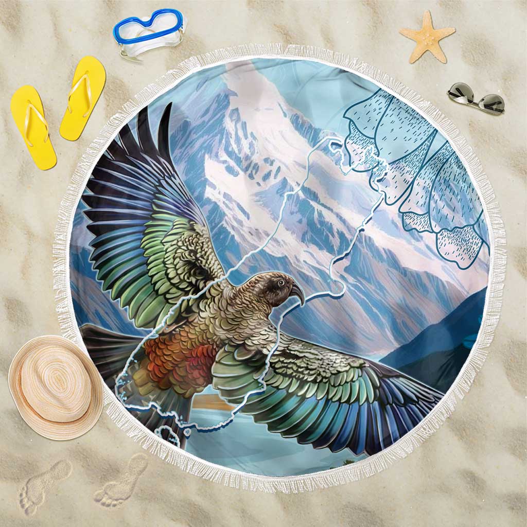 New Zealand South Island Beach Blanket Te Waipounamu Aoraki Kea Bird